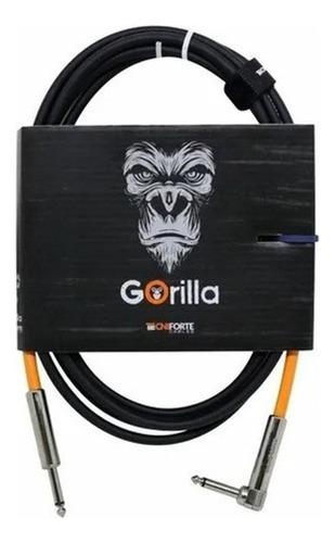 Cabo Tecniforte Gorilla Plugue L 6m Guitarra Baixo Violão