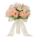 . De Novia Estilo Vintage Toss Bouquet Flores Artificiales 1