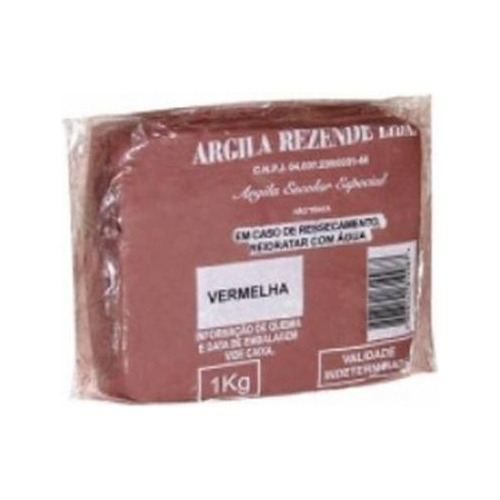 Argila Vermelha Escolar 1kg Rezende