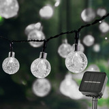 Guirnaldas De Luces Led Solares Exterior, 16m 80 Focos Led Serie De Luz Cálidos, Impermeables Ip65, Luces Decorativas Para Jardin Patio Boda Hogar Cuarto Navidad