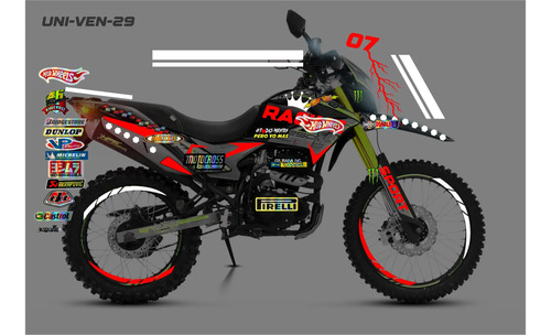 Kit Calcomanias Vinil Reflejante Vento Crosssmax 250 Racing