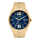 Relógio Orient Masculino Mgss1152 D2kx Dourado Azul Aço