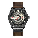 Reloj Curren Technos 8301 Sport Leather 3 Atm For Hombre
