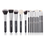 Set 15 Brochas Para Rostro Y Ojos Pelo Mixto Beili