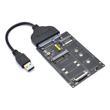 Tarjeta Adaptadora Ngff+msata A Sata3.0+cable Usb A M2