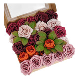 Rosas Artificiales, 25 Unidades, Flores De Terracota Polvor.