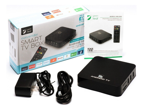 Smart Tv Box Green Leaf 4k Ultra Hd And-6000 Wi-fi Hdmi