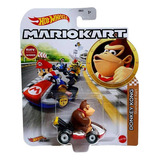 Hot Wheels Mario Kart Donkey Kong E Standard Kart Gbg25, Color Marrón