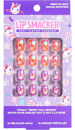 Lip Smacker Unicorn Holiday Press On Nails Stocking Regalos 