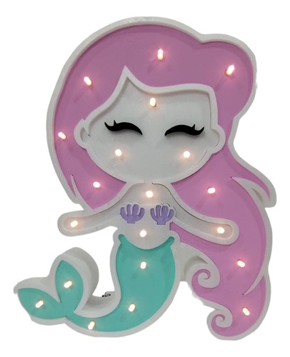 Sirena Con Luces Led Luminosa Candybar Velador Babyshower