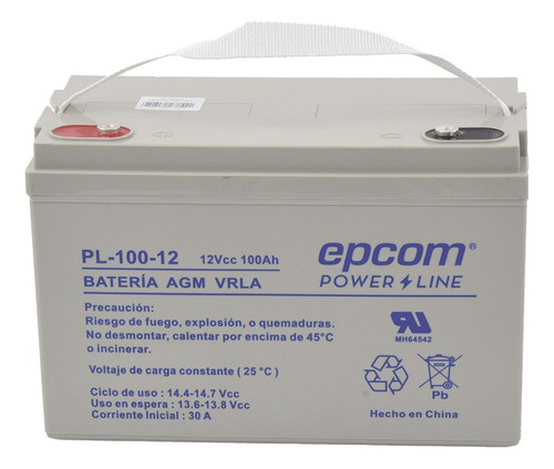 Batería Epcom Panel Solar 12v 100ah Agm-vrla Ciclo Profundo