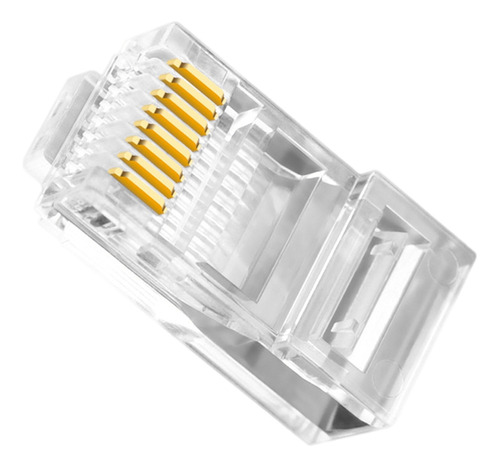 Conector Rj45 6u Chapados En Oro, Cables Ethernet De Paso A