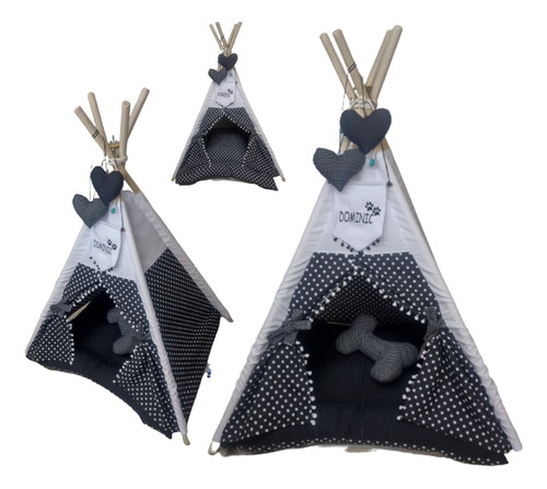 Tipis Meloss Mascota Cama Perro Gato Razas Pequeñas Negro