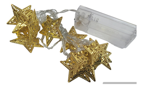 3 Set De Luces Navideñas Estrellas A Pila X 10 Unidades C/u