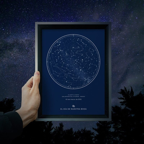 Regalo De Aniversario Novia Novio Mapa Estelar Starmap