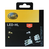 Foco Led H4 (9003) Hella Retrofit 6500k 200%+luz 12/24v 24w