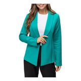 Fashionspark Chamarra Blazer Cárdigan Cuello Pico Para Mujer