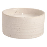 Porta-velas Em Cerâmica Com Vela Aroma Sortido Suave Branco