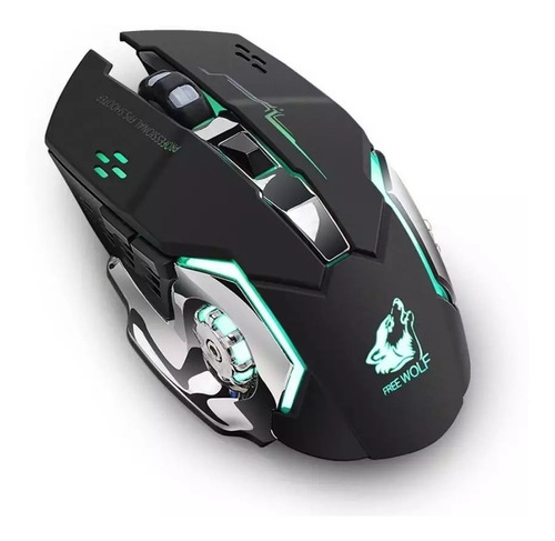 Mouse Gamer Inalambrico Recargable Pro 6 Botones 2400 Dpi