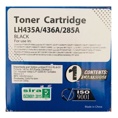 Toner Genérico Marca Pantera Nuevo Compatible Hp 35/36/85a