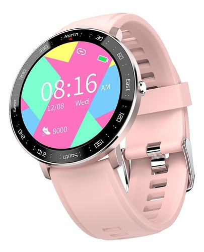 Reloj Inteligente Bluetooth Zl03 Pantalla Full Touch Rosa