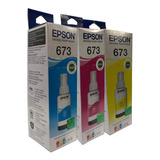 Combo 3 Tintas Epson Original T673 L800 L805 L810 L850 L1800