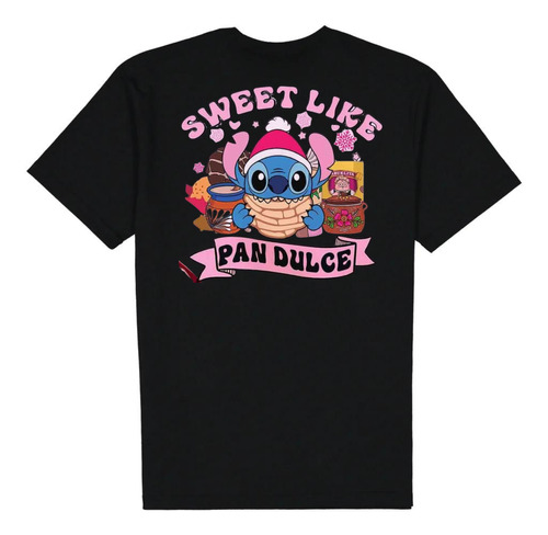 Camiseta Navideña Stitch- Playera Feliz Navidad Y Pan Dulce