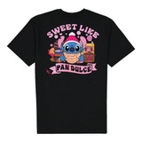 Camiseta Navideña Stitch- Playera Feliz Navidad Y Pan Dulce