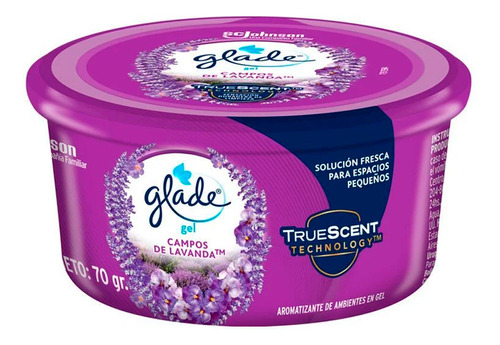 Pack 2 Glade Gel Mini Aromatizante Auto Lavanda Marina