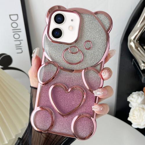 Funda De Tpu Con Forma De Oso Para iPhone 15