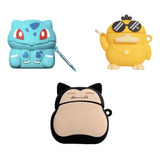 Funda AirPods 1° 2° 3° Pro Pokemon Bulbasaur Snorlax Psyduck