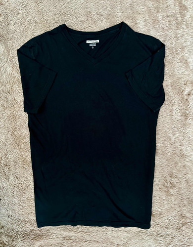 Playera De Manga Corta Negra Lacoste Talla L De Hombre