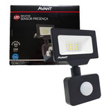 2 Refletor Sensor Presença 10w Branco Frio 6500k Fotocelula