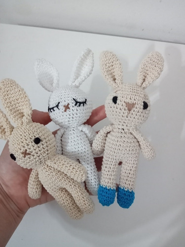 Muñeco De Apego Conejos/as Crochet Pascuas Amigurumis