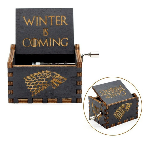 Caja Musical Game Of Thrones Stark Negro Madera Tema Opening