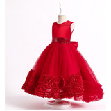 Elegante Vestido Rojo De Fiesta De La Princesa Borbón Para