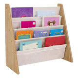 Librero Organizador Libros Revistero Tela Niños - Mini Minds Color Blanco