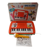 Antiguo Juguete Piano Órgano Micrófono Partitura Tom & Jerry