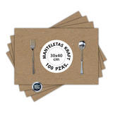 Manteleta / Mantel Kraft 30 X 40 Cm - 100 Piezas