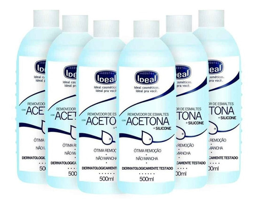 Kit Para Manicure 6 Ideal 500ml Cada Ótima Remoção 