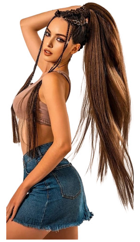 Extensiónes Cola Coleta De Cabello Extralarga 85cm Oferta!