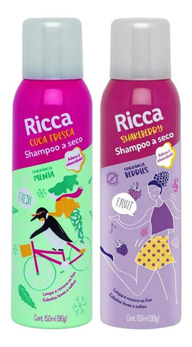 Kit Shampoo A Seco Menta + Shampoo A Seco Berries Shakeberry