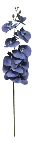 Orquídea Artificial Azul Com 9 Flores Premium Para Arranjo