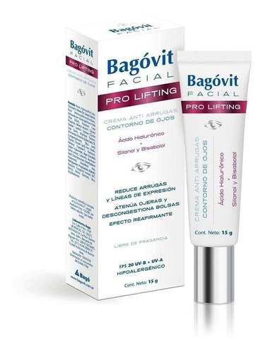 Bagovit Facial Pro Lifting Contorno De Ojos Reduce Lineas 
