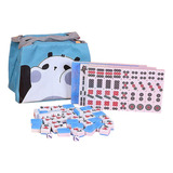 Juego De Mesa Portátil Mini Mahjong Para Fiesta, Azul