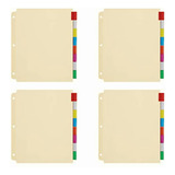 Oxford 3 Ring Binder Dividers, 8 Tab, Insertable Multicolor Color Variados