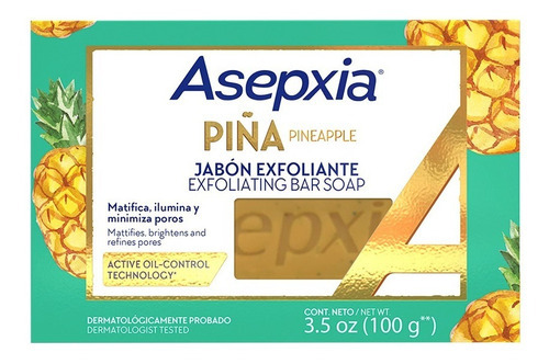 Asepxia Piña Jabón Exfoliante Matifica R - g a $120