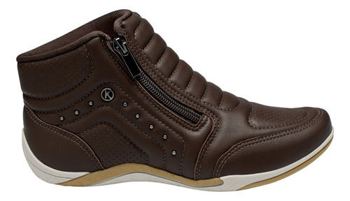 Tênis Kolosh Sneaker Cano Alto Bota Elástico Ziper Feminino