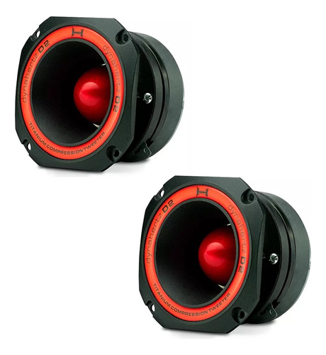 Combo Dos Tweeter Dynahertz D2 Black Incluye Capacitor Prem