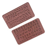 Moldes Silicona Letras X2 P/ Chocolate Y Fondant